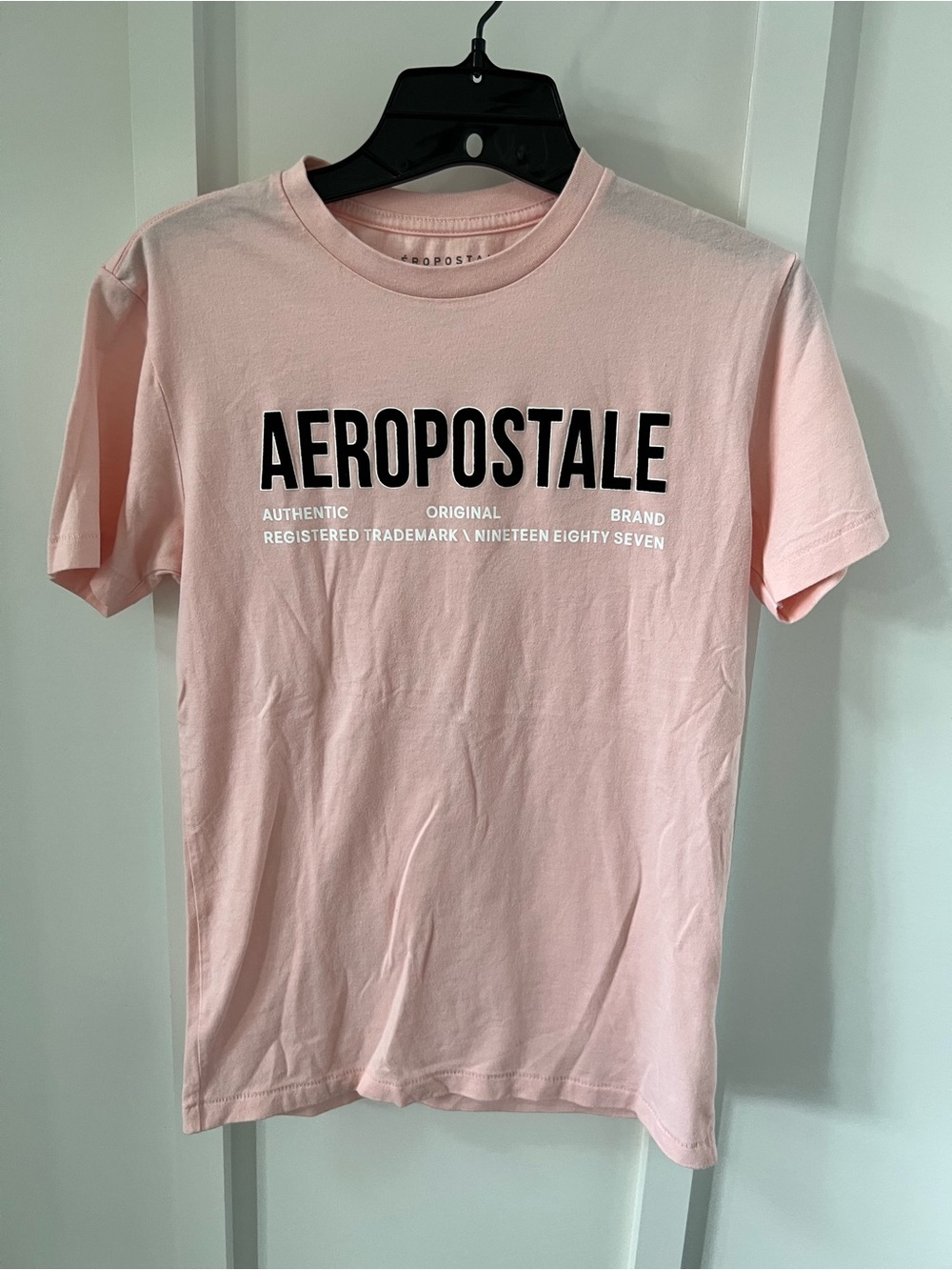 Aeropostale Light Pink Short-Sleeve Logo Tee